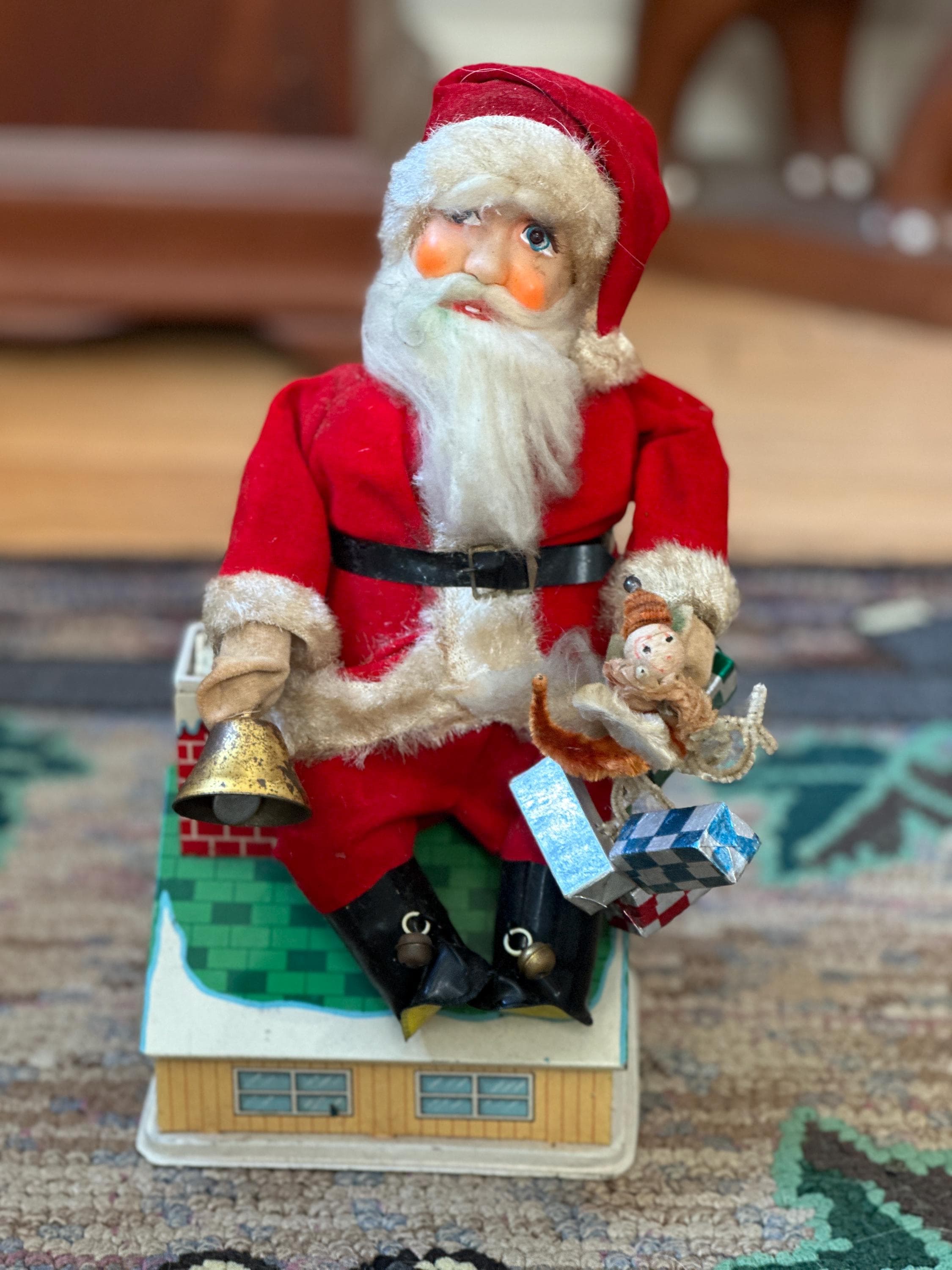 昭和レトロ クリスマス玩具 HTC製 SANTA BANK サンタクロース人形 貯金