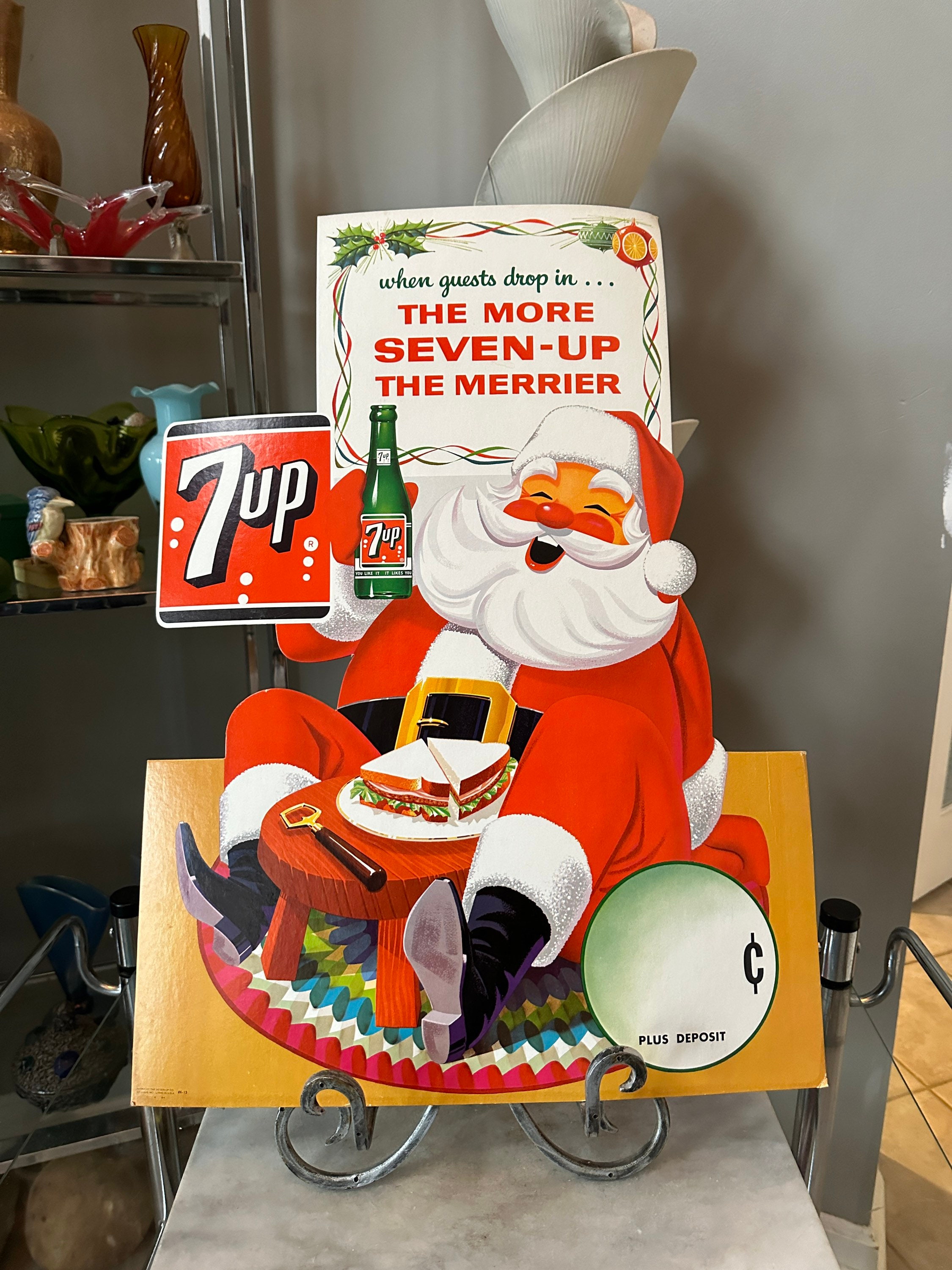 珍品！アメリカ買付け1980's Vintage 7up SANTA WORKS 珍品！アメリカ買付け1980's Vintage 7up SANTA WORKS 珍品
