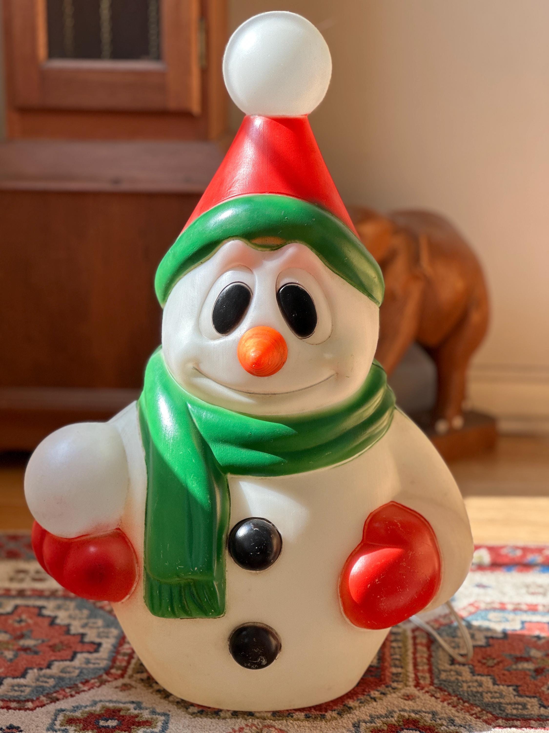 Outdoor Vintage Snowman Lighted - Etsy