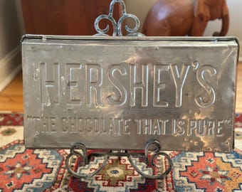 Large Vintage Hershey's Chocolate Bar Factory Industrial Candy Mold Pan 5 Pound