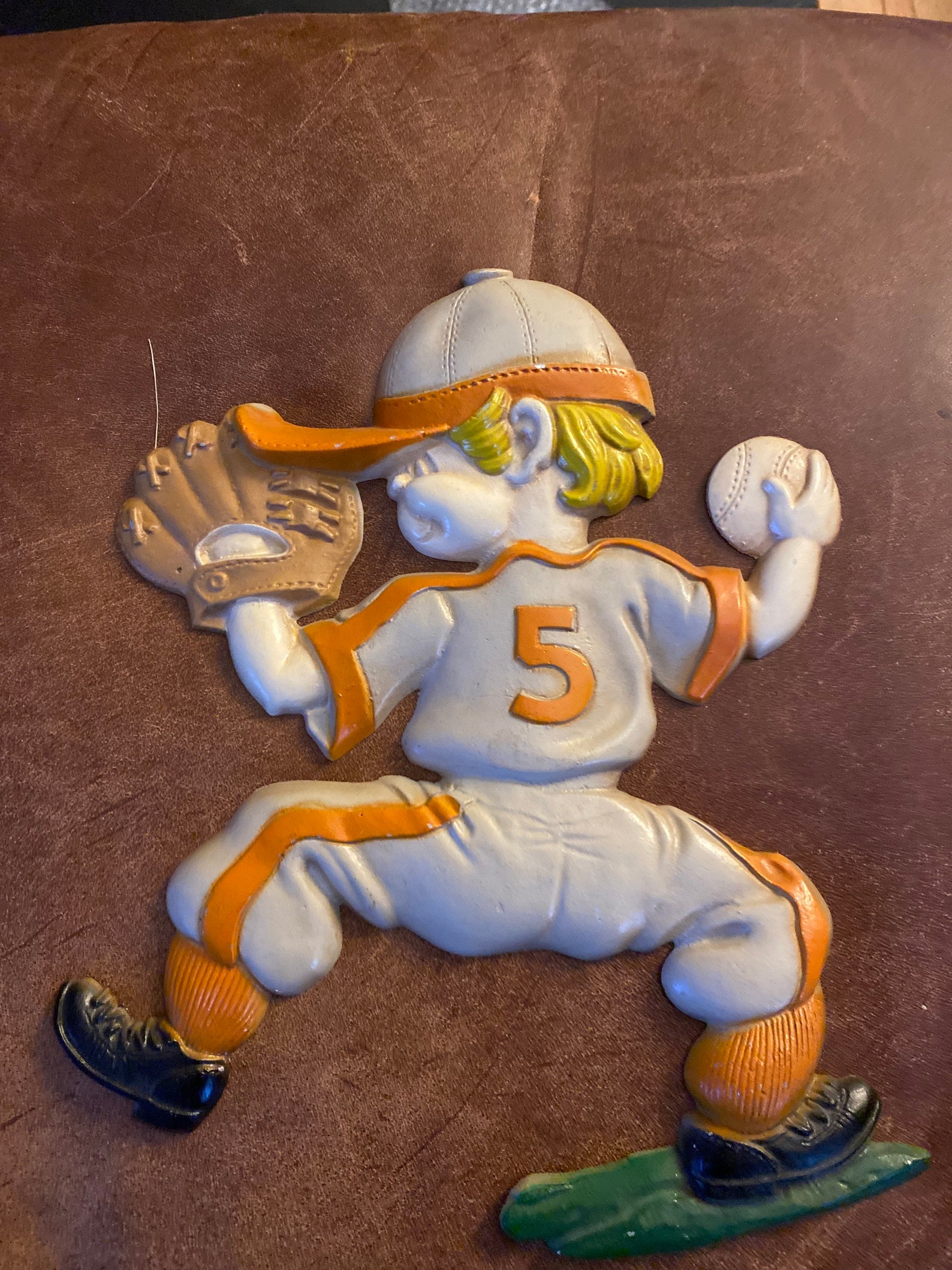 Pair of Vintage Sexton Metal Wall Art Baseball Players Etsy