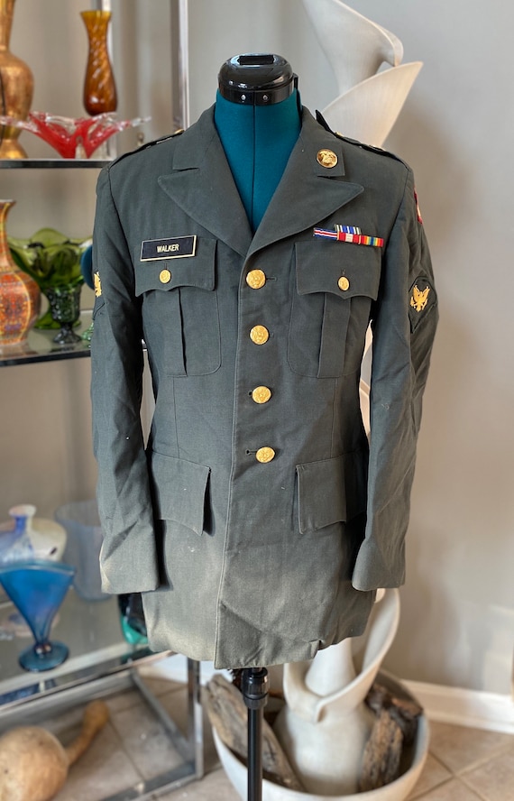 60s US Army Jacket 36R S, Vintage Men’s Military Eagl… Gem