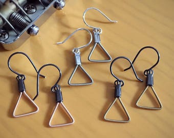 Mini Triangle Guitar String Earrings