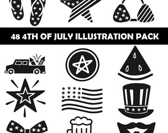 4 juli-stickers, Memorial Day-stickers, Labor Day-stickers, patriottische stickers, Independence Day-stickers, transparante digitale stickers