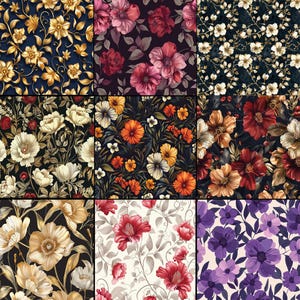 110 Flowers 20oz Tumbler Bundle, Full Wrap Tumbler Designs, Floral Dog Seamless Tumbler PNG, Wild Flowers Tumbler Design Digital Download