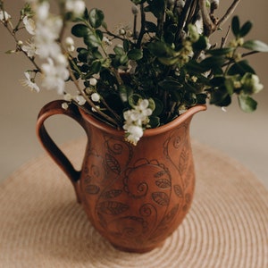 Сeramic Handmade Jug, Pottery Pitcher.