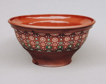 Large Сeramic Handcrafted Pottery Mandala Bowl