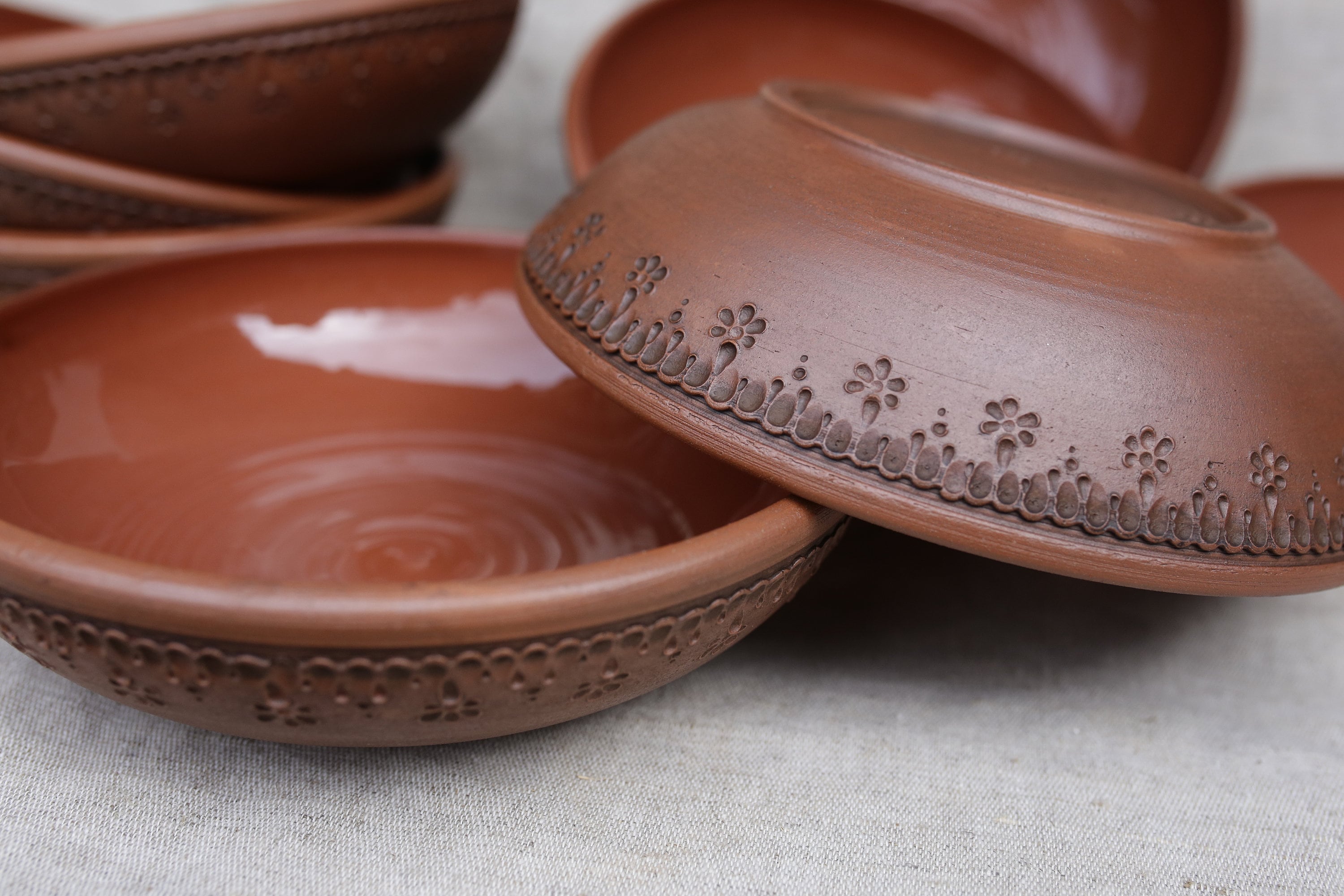 Handmade pottery ceramic plates set of 4. Etsy