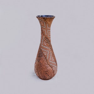 Ceramic Pottery Vase in Rustic, Ukrainian Folk style. Unique gift.