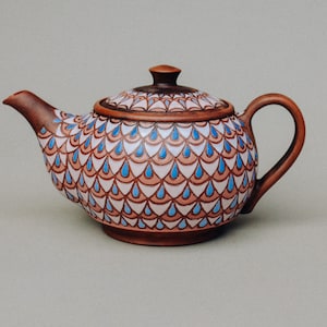 Ceramic Pottery Teapot. Handmade work for a tea ceremony. Gift to tea lovers!