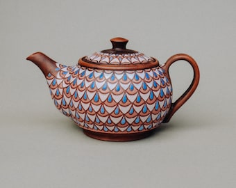 Ceramic Pottery Teapot. Handmade work for a tea ceremony. Gift to tea lovers!