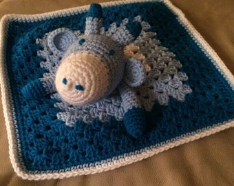 Giraffe Lovey in blue