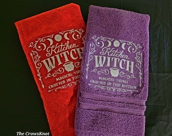 Kitchen Witch Dish Towel* Magic * Pagan*