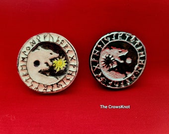 Norse Altar Token * Runes * Sun and Moon