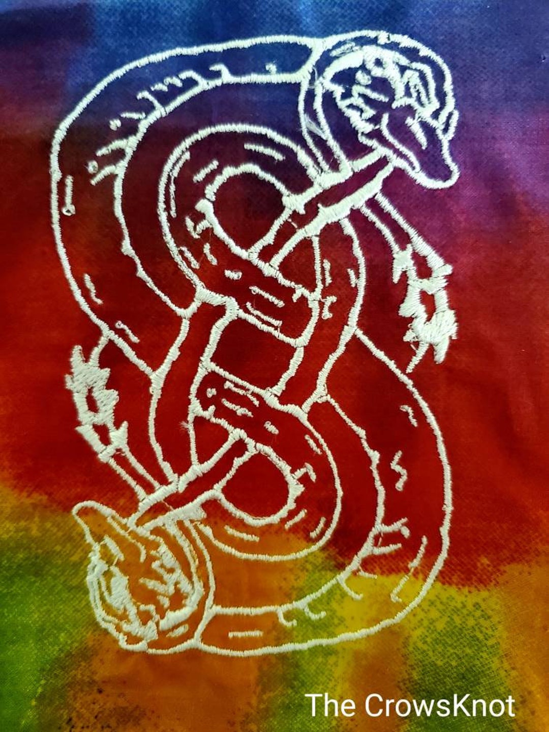 Rainbow Tie Dye Urnes Snake Altar Cloth loki norse God - Etsy
