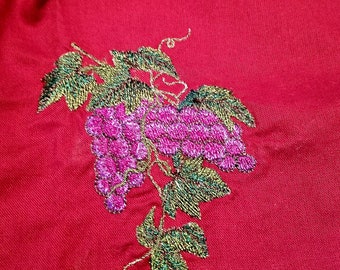 Embroidered Dionysus Wine Grapes Altar Cloth