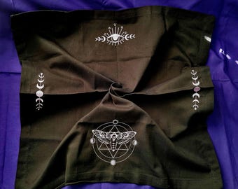 Mystic Moth* Moon* Magic Eye * Altar Cloth * Wrap