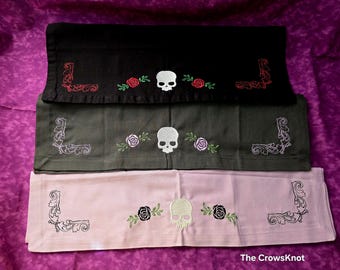 Gothic Skull and Roses * Scrollwork * Altar Cloth * Wrap