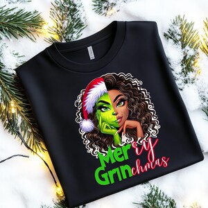 Merry Grinchmas png| Black girl Christmas png | Merry holiday | Black girl Grinch |Christmas holiday