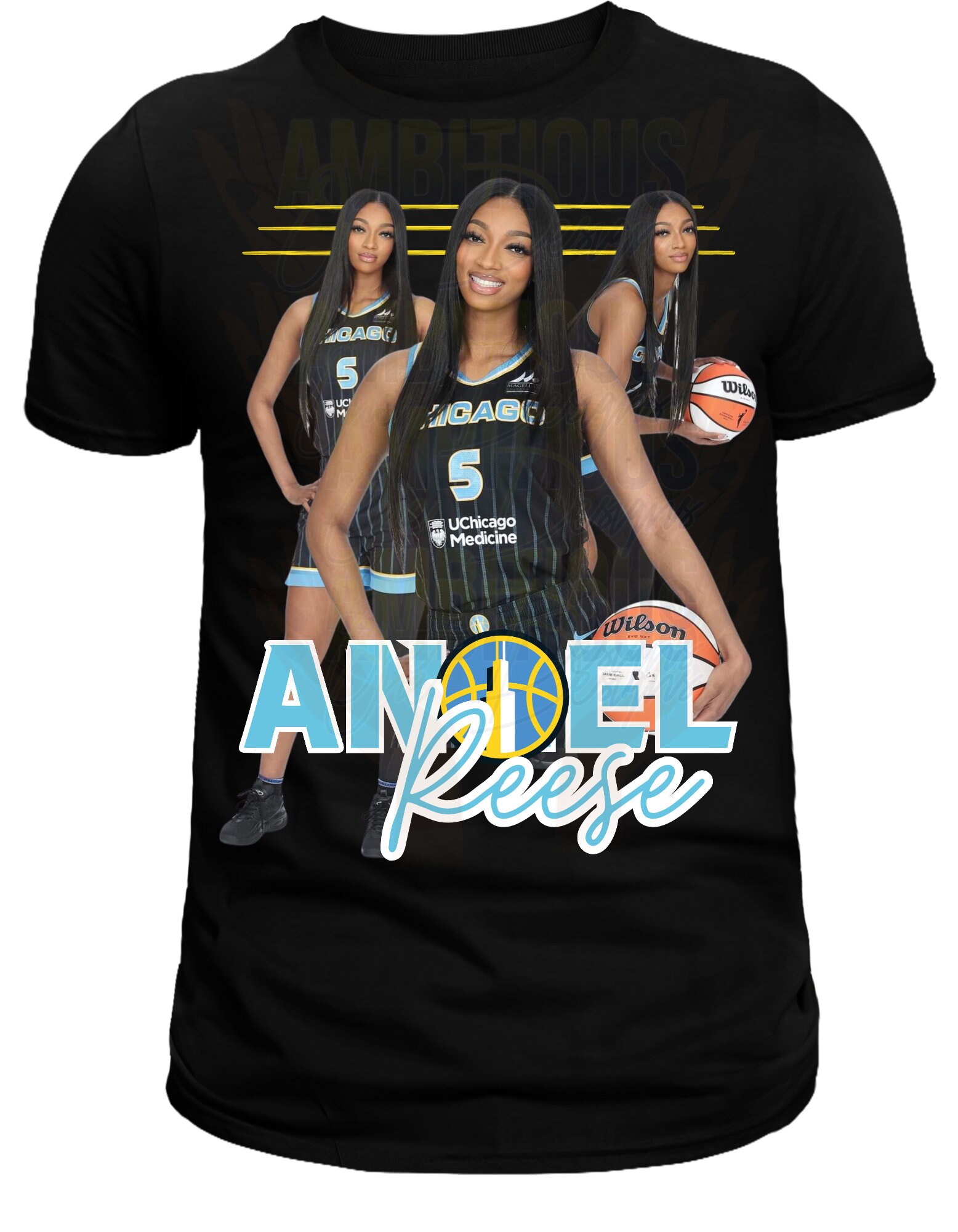 Maillot Réimpression Angel Reese (Chicago Sky) - Encadré 35x39 - Fac-similé Dédicacé - Neuf
