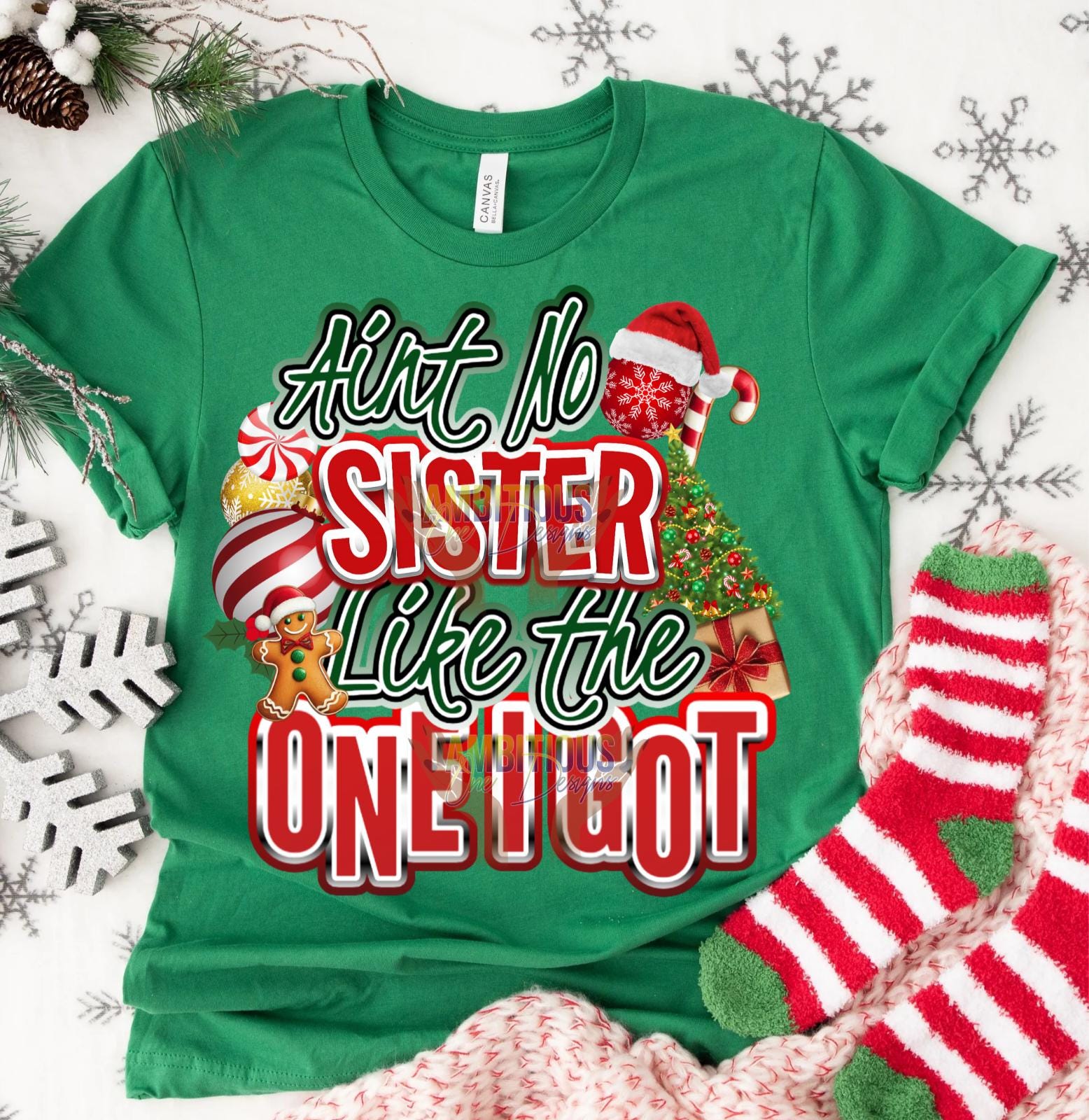 Aint No Sister Like the One I Got Png| Family Christmas Png| Christmas ...