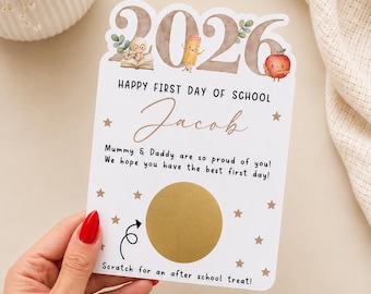 First Day of School Scratch Card - After School Treat Surprise
