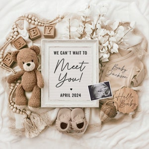 Pregnancy Announcement Digital, Baby Announcement, Editable Template, Social Media Reveal, Instagram, Facebook