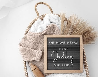 Digital Pregnancy Announcement, Neutral, Social Media, Facebook, Instagram