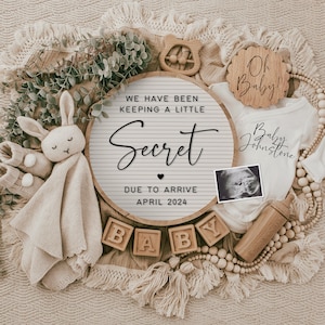 Pregnancy Announcement Digital, Baby Announcement, Editable Template, Social Media Reveal, Instagram, Facebook