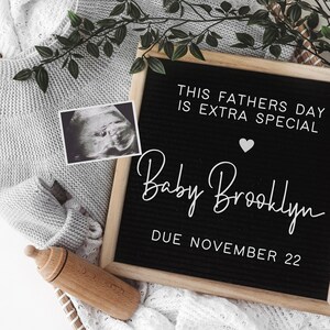 Fathers Day Digital Pregnancy Announcement, Neutral, Social Media, Facebook, Instagram