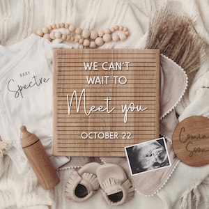 Digital Pregnancy Announcement, Neutral, Social Media, Facebook, Instagram, With Sonogram