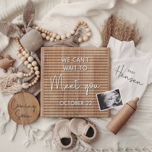 Digital Pregnancy Announcement, Neutral, Social Media, Facebook, Instagram, With Sonogram