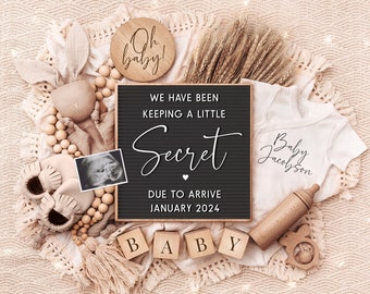 Digital Pregnancy Announcement, Baby Announcement, Gender Neutral, Social Media, Facebook, Instagram,