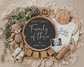 Pregnancy Announcement Digital, Baby Announcement, Editable Template, Social Media Reveal, Instagram, Facebook