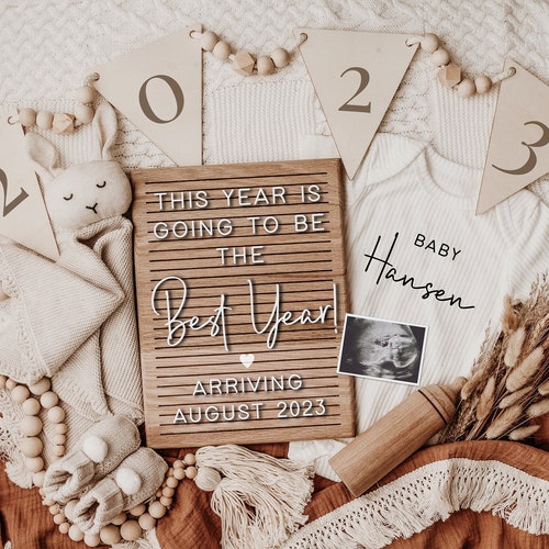 Girl Digital Pregnancy Announcement Neutral Social Media Etsy