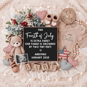 Annuncio di gravidanza digitale del 4 luglio, Annuncio di un bambino, Rivelazione di un bambino, Rivelazione di un bambino sui social media, Notti insonni