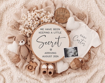 Digital Pregnancy Announcement, Baby Announcement, Baby Reveal, Social Media Reveal