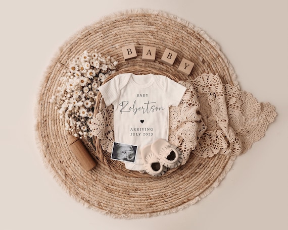 Digital Pregnancy Announcement, Neutral, Social Media, Facebook, Instagram, With Sonogram