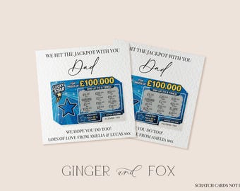 Father's Day Personalised Scratch Card Holder Gift