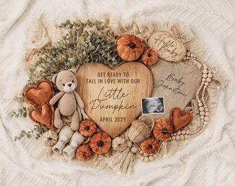 Fall Pregnancy Announcement Digital, Baby Announcement, Editable Template, Social Media Reveal, Instagram, Facebook