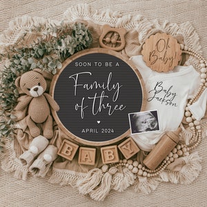 Pregnancy Announcement Digital, Baby Announcement, Editable Template, Social Media Reveal, Instagram, Facebook image 5