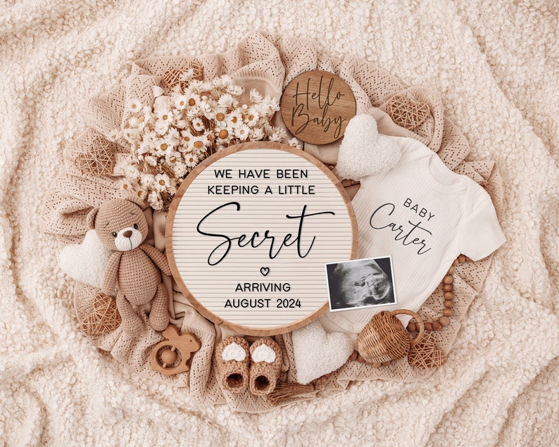 Digital Pregnancy Announcement, Baby Announcement, Baby Reveal, Social Media Reveal image 2