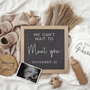 Digital Pregnancy Announcement, Neutral, Social Media, Facebook, Instagram with ultrasound / sonogram