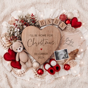 Annuncio di gravidanza digitale digitale, Annuncio di una bambina, Rivelazione di un bambino, Rivelazione sui social media, Casa per Natale