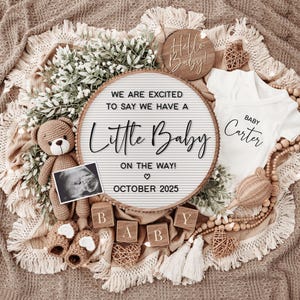 Digital Pregnancy Announcement, Baby Announcement, Baby Reveal, Social Media Reveal, Secret, Editable Template