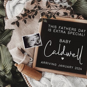 Fathers Day Digital Pregnancy Announcement, Neutral, Social Media, Facebook, Instagram