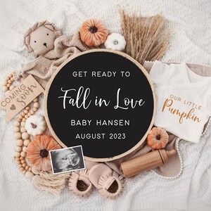 Digital Pregnancy Announcement, Neutral, Social Media, Facebook, Instagram, With Sonogram
