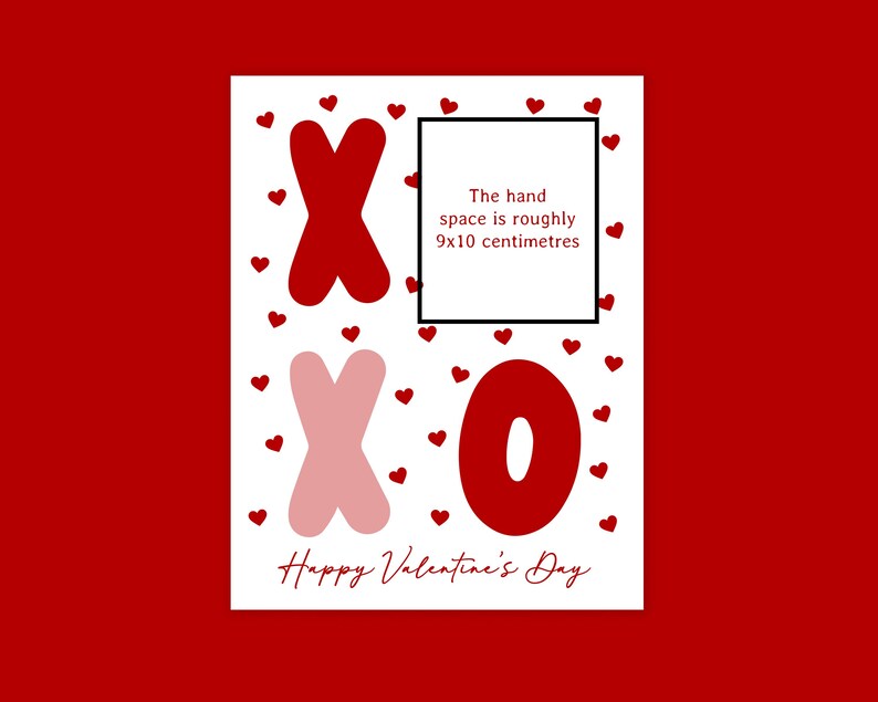 Valentine's Day XOXO Handprint Art (printable Digital Download) - Gift ...