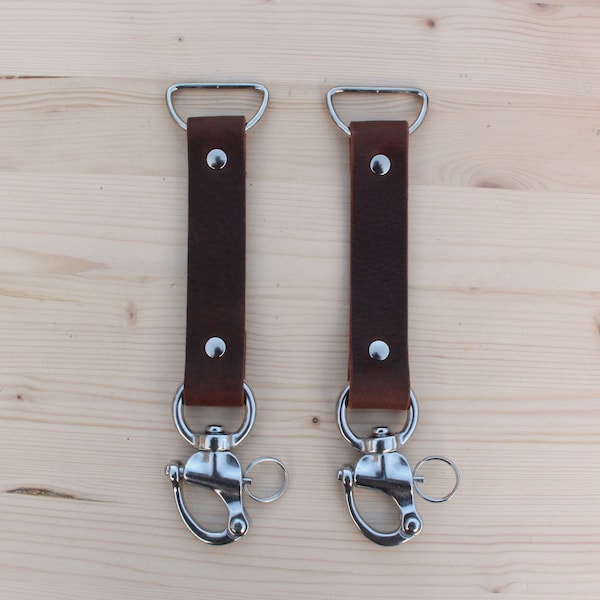 Pair of Camera Harness Straps in Brown Leather