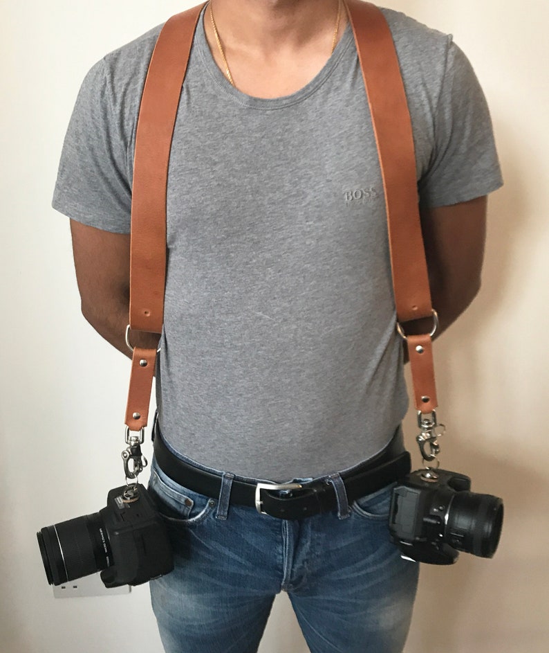 leather camera shoulder strap